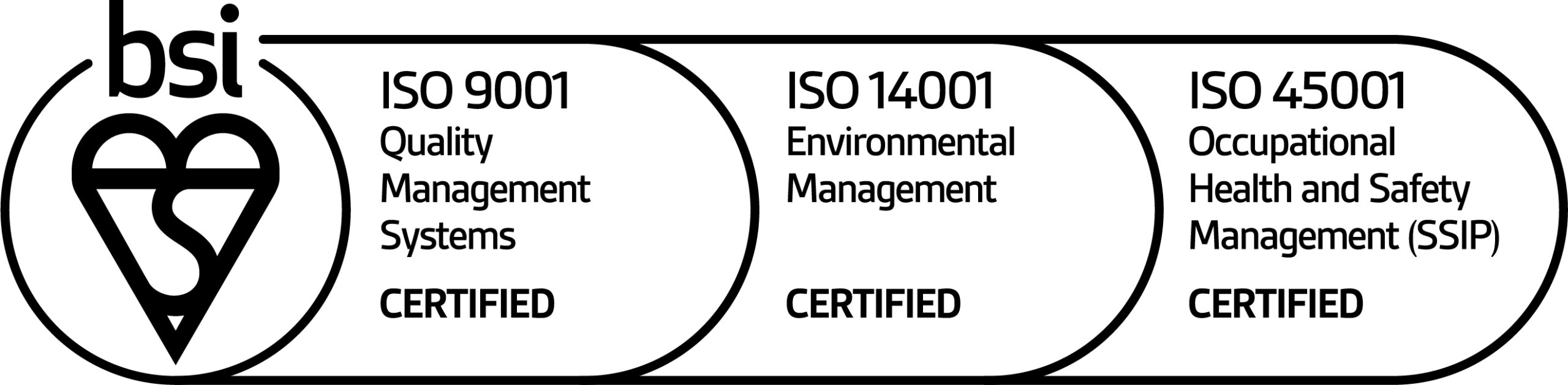 bsi - ISO 9001, ISO 14001, ISO 45001